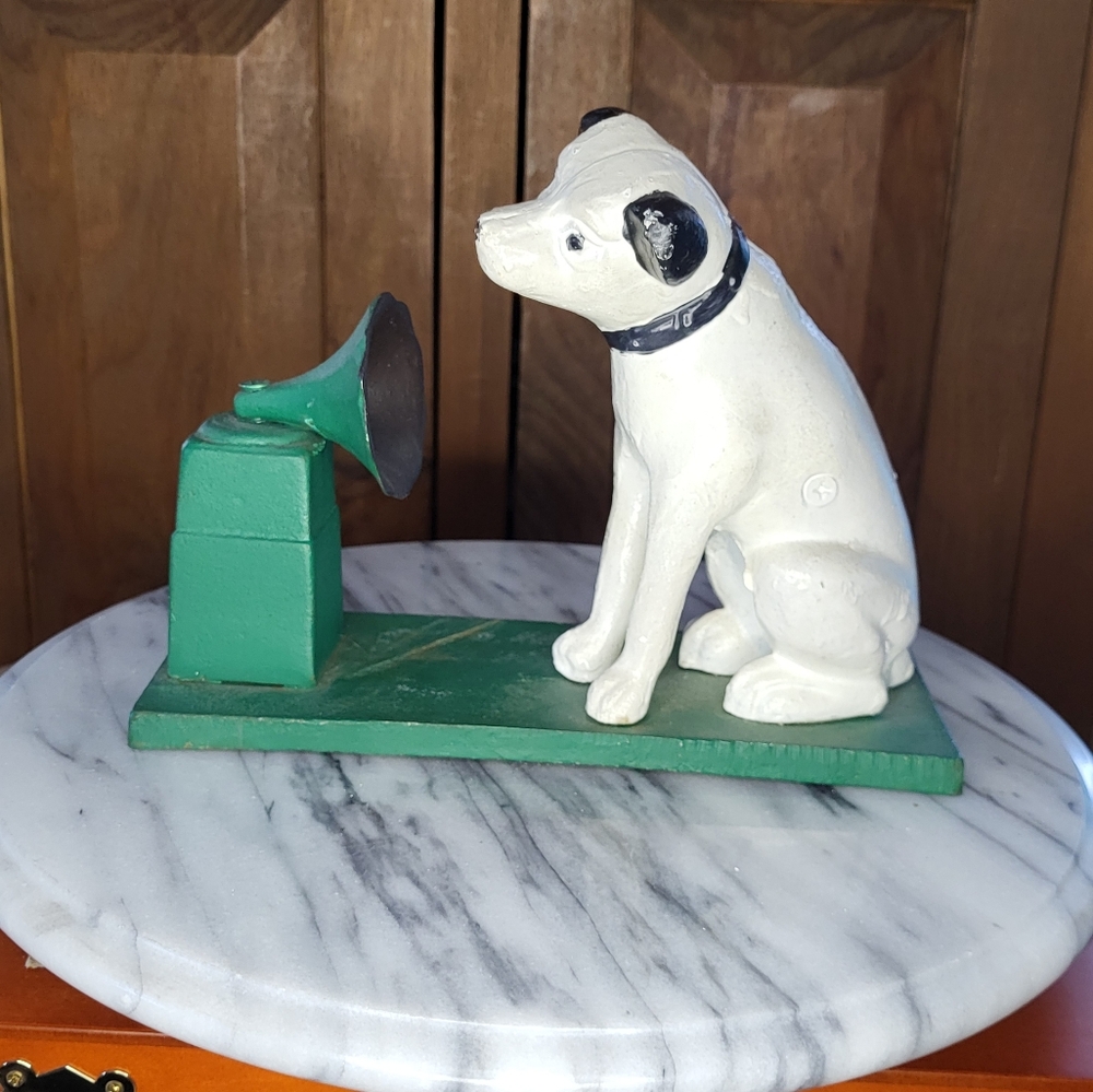 Vintage Dog Figurine with Phonograph